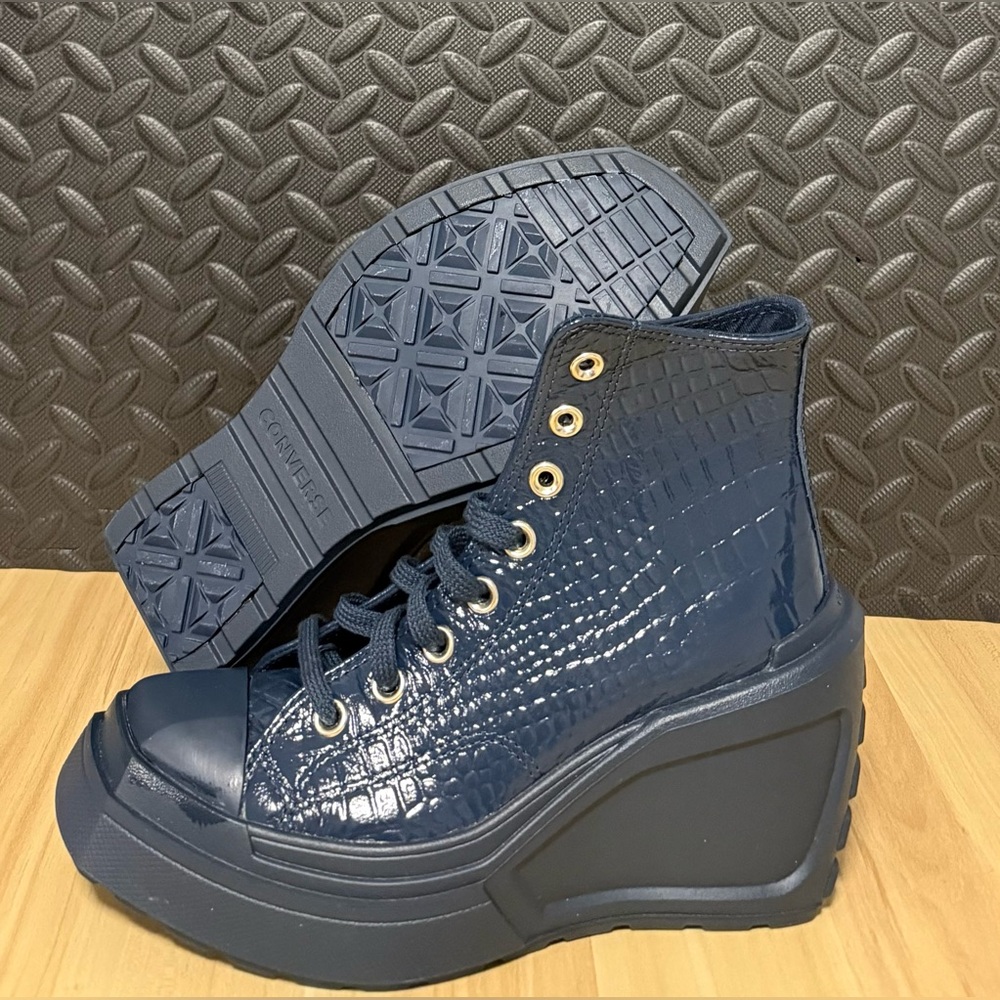 Converse Chuck 70 De Luxe Wedge Platform High Leather‎ A10037C Womens Size 6.5